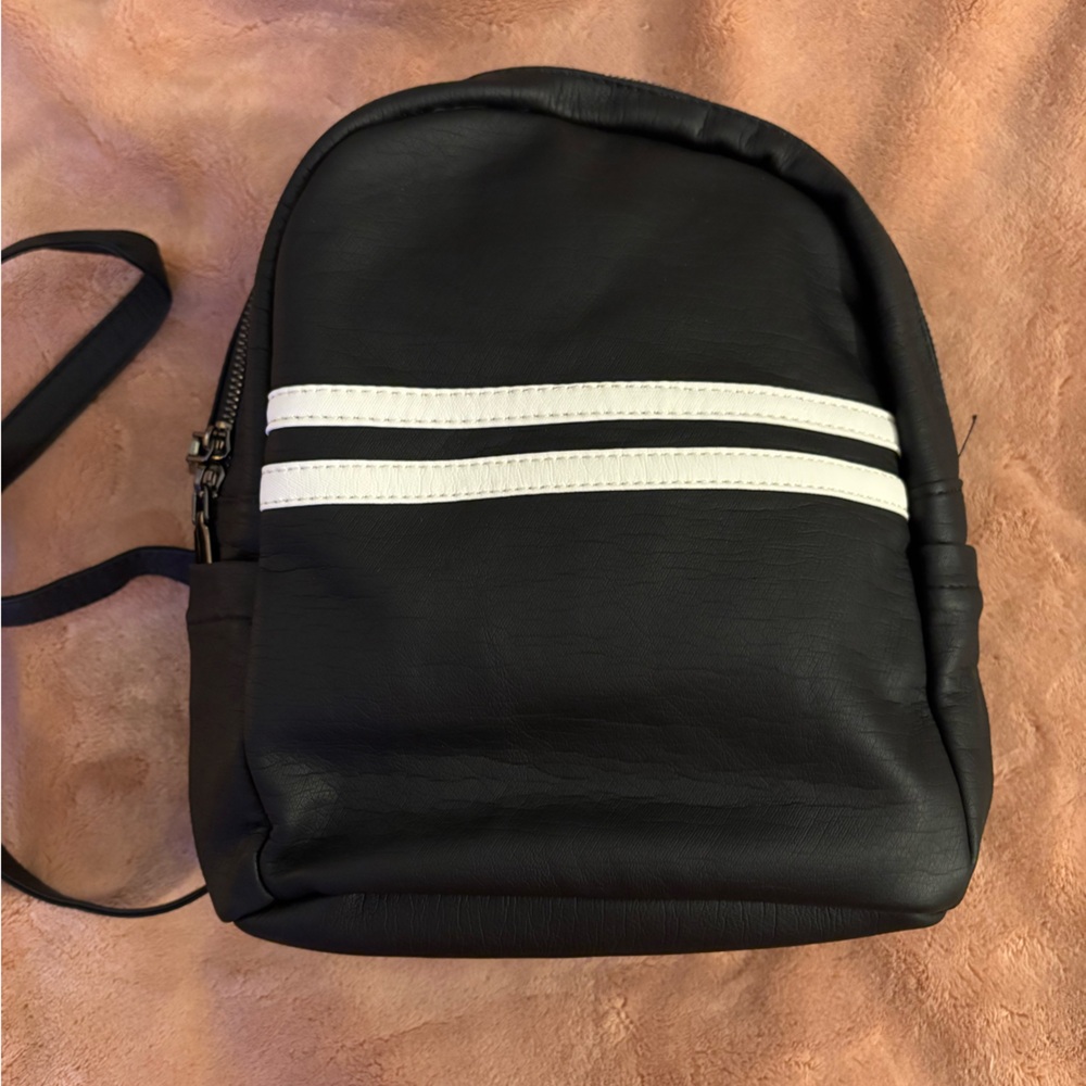 Stylish Black and White Mini Backpack